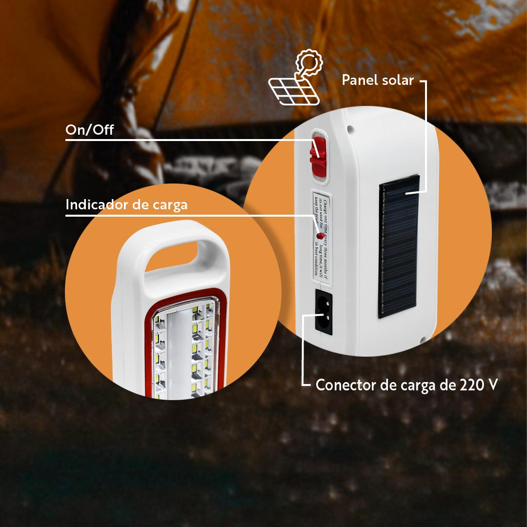 LAMPARA EMERGENCIA 12 LED-1 TUBO TK-9178 LH-3206