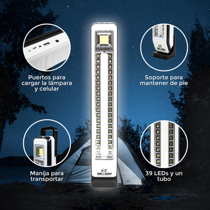 LAMPARA EMERGENCIA 38 LED MAS TUBO LH-3201