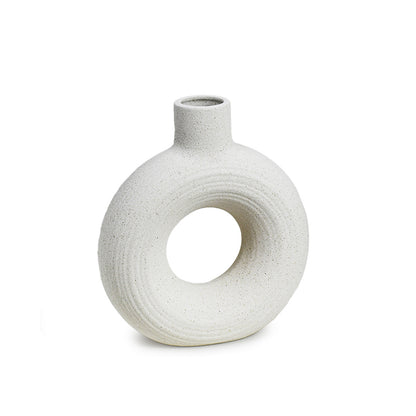 FLORERO CIRCULAR DECO 20CM COLOR ARENA LH-3721