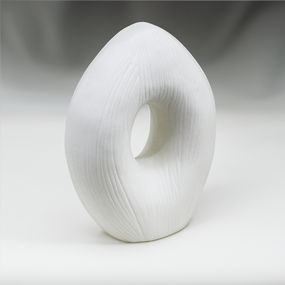 FLORERO OVALADO  DECO 19CM COLOR BLANCO LH-3725