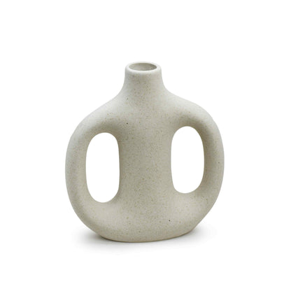 FLORERO DOBLE AZA 17CM COLOR ARENA LH-3717