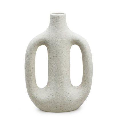FLORERO DOBLE AZA 23CM COLOR ARENA LH-3718