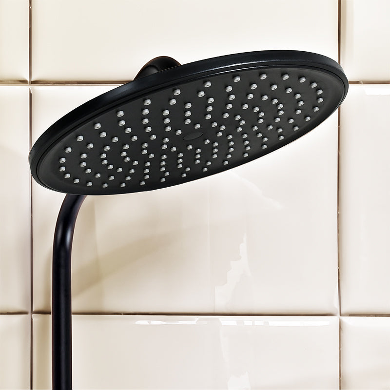 ROSETA REDONDA 23CM NEGRA PARA DUCHA LH-3296