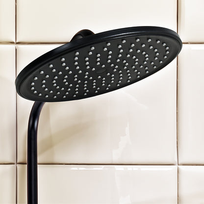ROSETA REDONDA 23CM NEGRA PARA DUCHA LH-3296