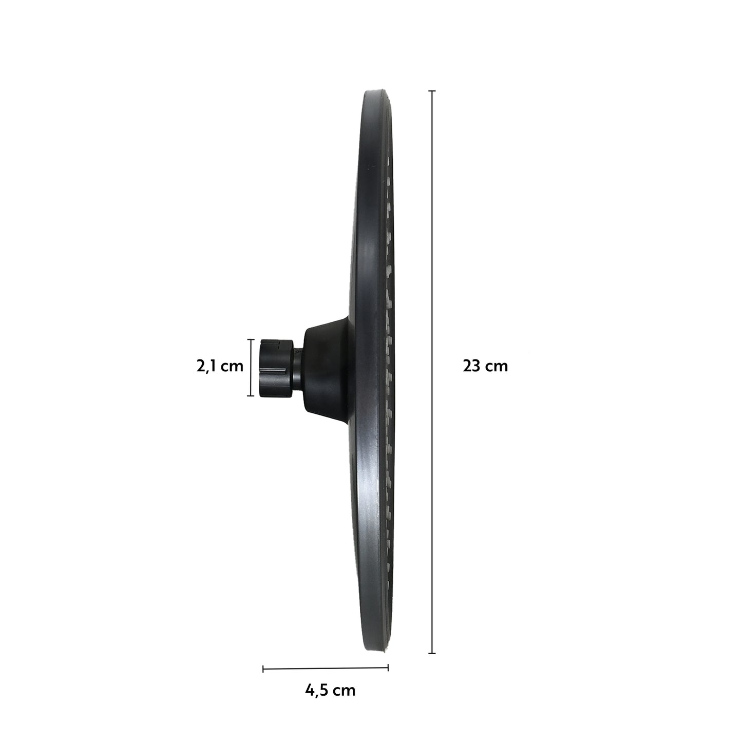 ROSETA REDONDA 23CM NEGRA PARA DUCHA LH-3296