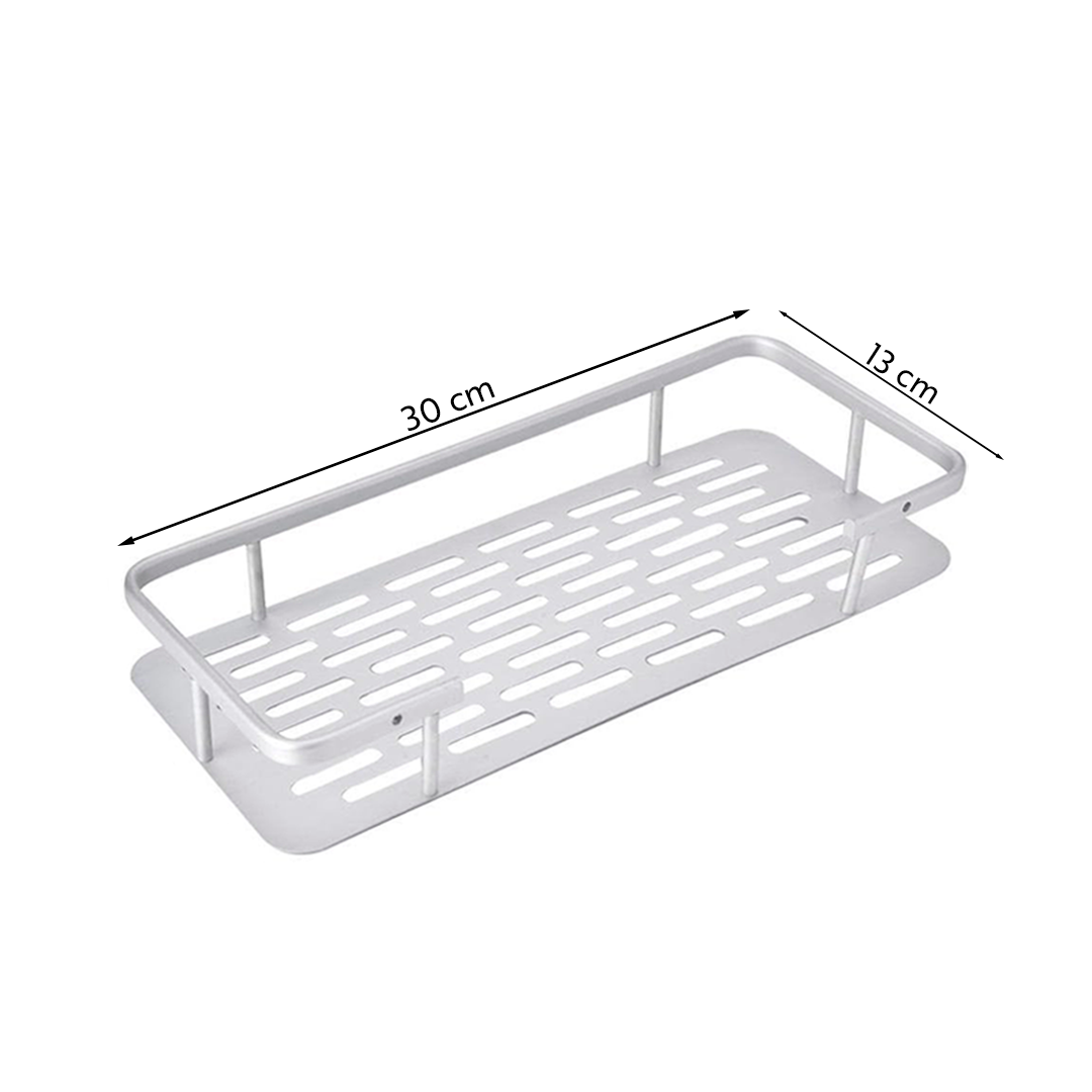 REPISA PARA DUCHA ALUMINIO PLATEADO 30X13CM H-3271