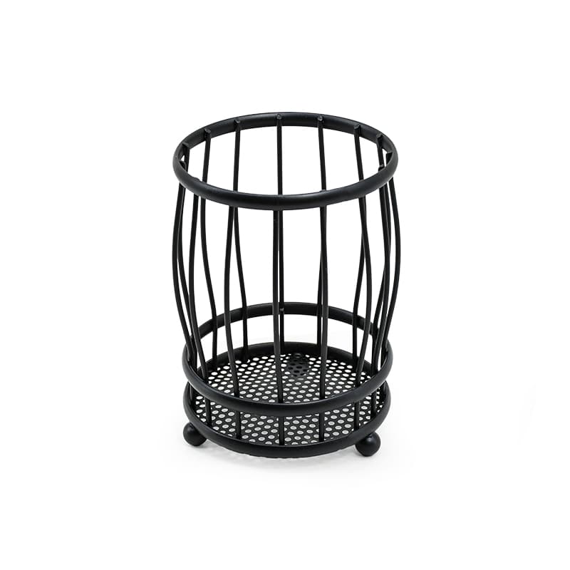 CUBIERTERO ESCURRIDOR CIRCULAR 11CM NEGRO LH-3661