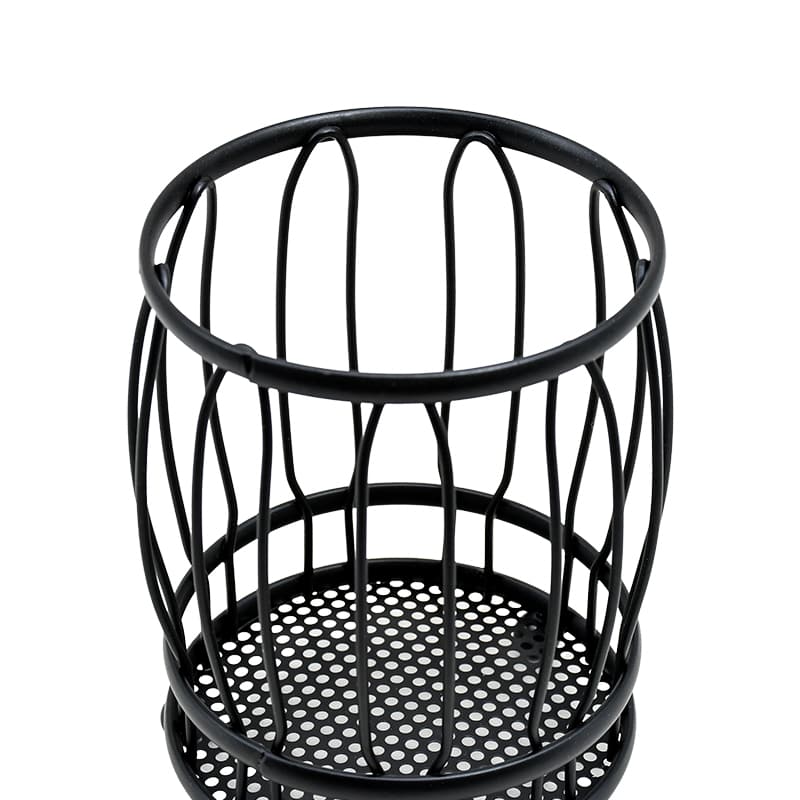 CUBIERTERO ESCURRIDOR CIRCULAR 11CM NEGRO LH-3661