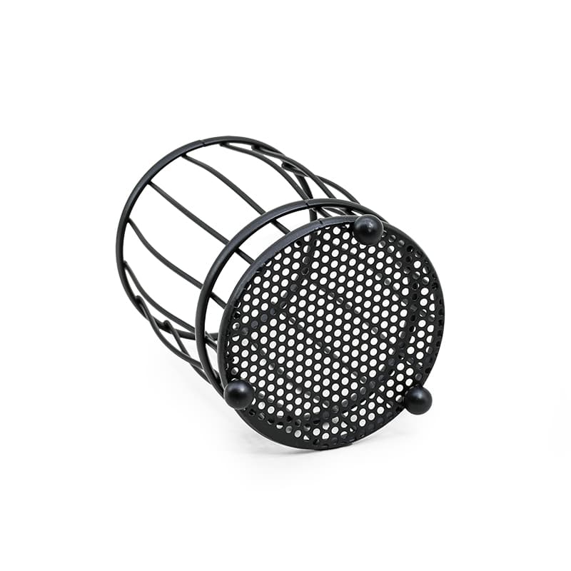 CUBIERTERO ESCURRIDOR CIRCULAR 11CM NEGRO LH-3661