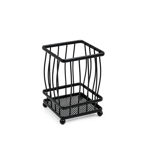 CUBIERTERO ESCURRIDOR CUADRADO 10CM NEGRO LH-3658