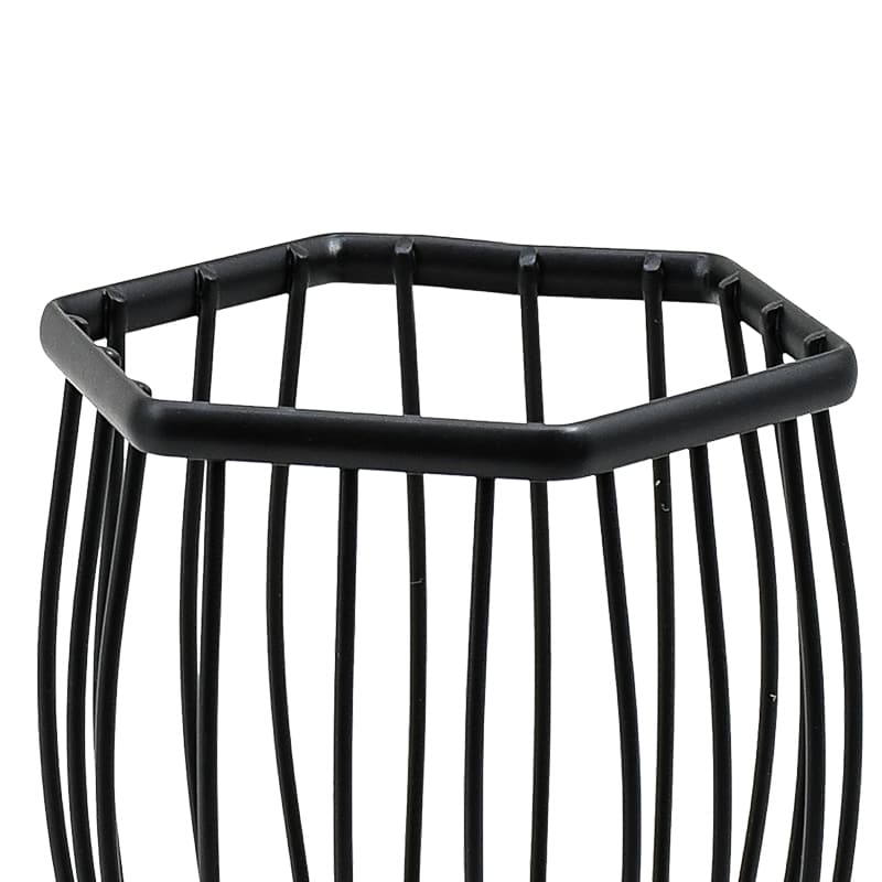 CUBIERTERO ESCURRIDOR HEXAGONO 10CM NEGRO LH-3659