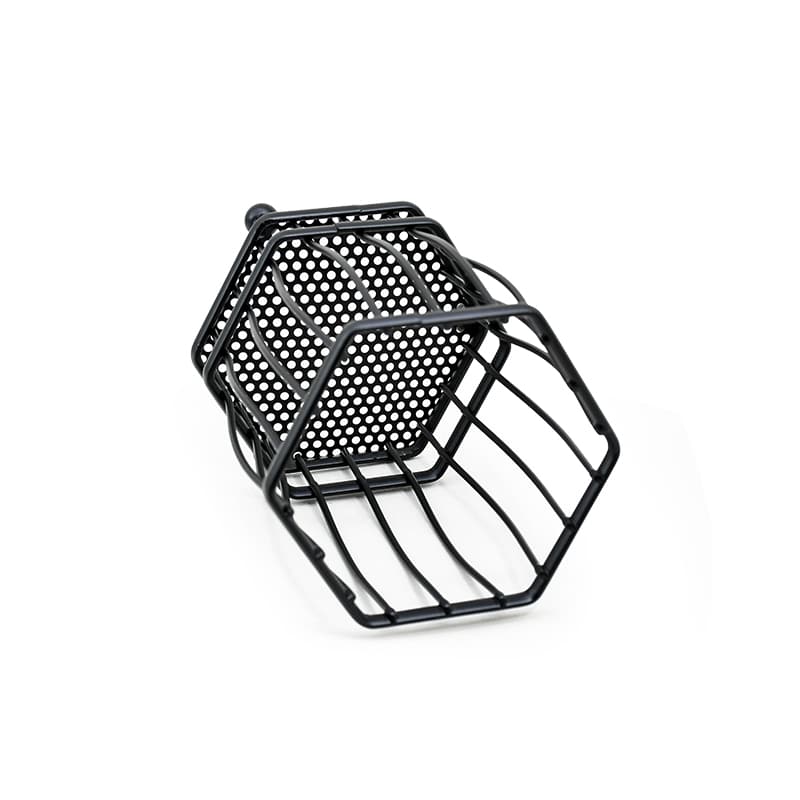 CUBIERTERO ESCURRIDOR HEXAGONO 10CM NEGRO LH-3659