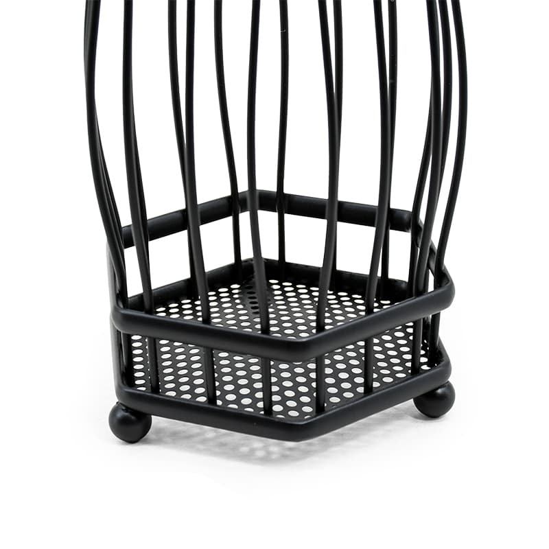 CUBIERTERO ESCURRIDOR HEXAGONO 10CM NEGRO LH-3659
