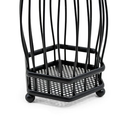CUBIERTERO ESCURRIDOR HEXAGONO 10CM NEGRO LH-3659