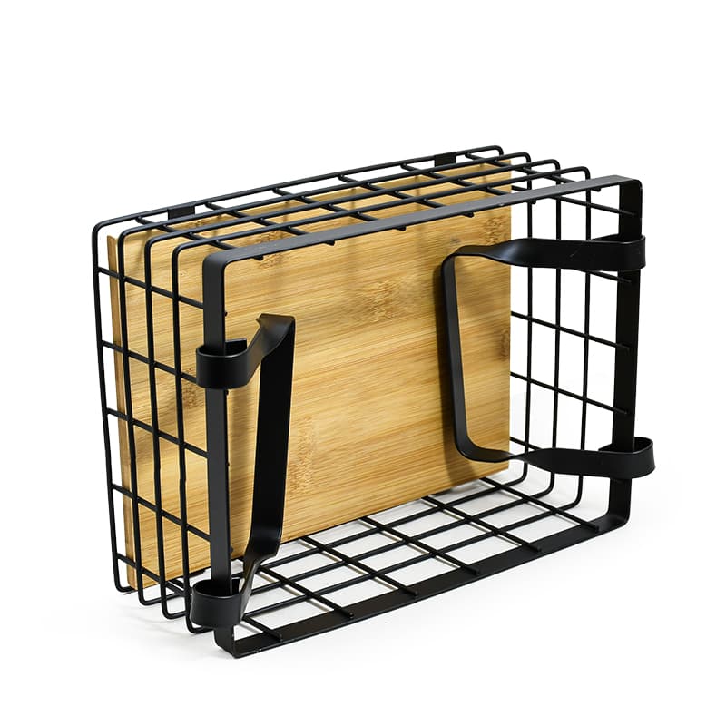 CESTO FRUTAS RECTANGULAR METAL/MAD 26X19CM LH3667