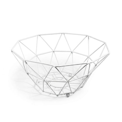 CESTO FRUTAS CIRCULAR METALICO BLANCO 28CM LH3656