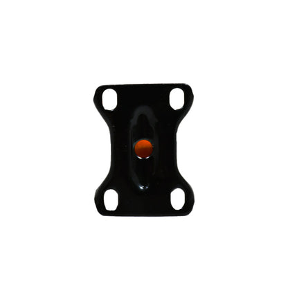 RUEDA 2 BASE METALICA FIJA NARANJA NEGRA LH-3447