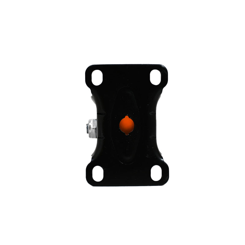 RUEDA 2.5 BASE METALICA FIJA NARANJA NEGRA LH-3448