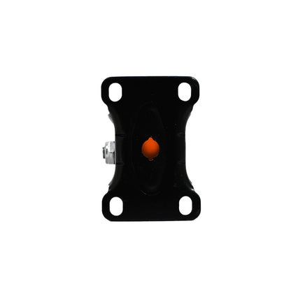 RUEDA 2.5 BASE METALICA FIJA NARANJA NEGRA LH-3448