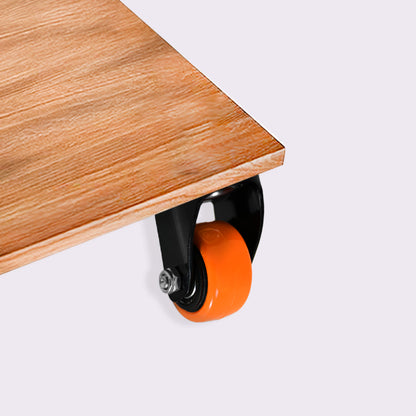 RUEDA 2 BASE METAL GIRATORIA NARANJA NEGRA LH-3452