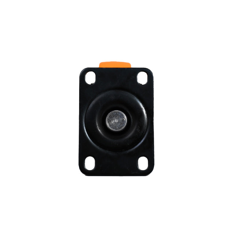 RUEDA 2 BASE METAL GIRATORIA NARANJA NEGRA LH-3452