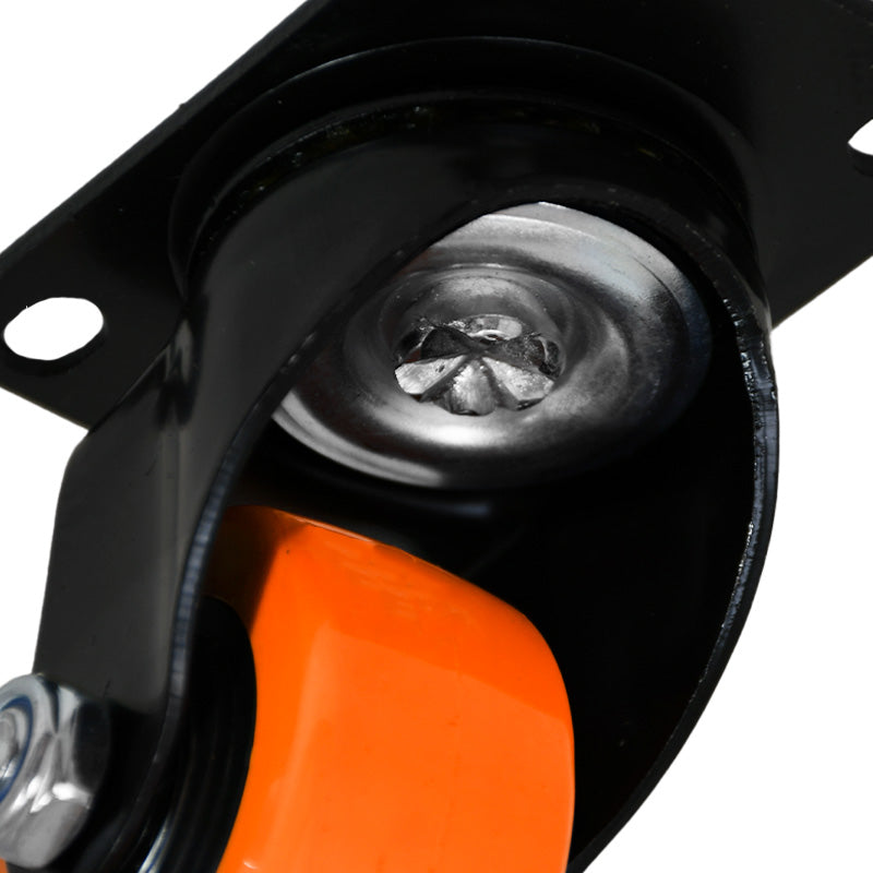 RUEDA 2.5 BASE METAL GIRAT NARANJA NEGRA LH-3453