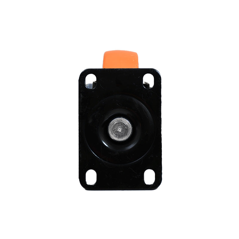 RUEDA 3 BASE METAL GIRATORIA NARANJA NEGRA LH-3454