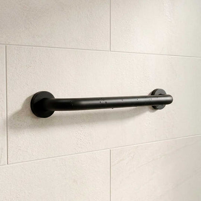 BARROTE METALICO NEGRO P/BANO LARGO 30CM LH-3432