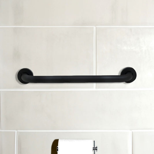 BARROTE METALICO NEGRO P/BANO LARGO 40CM LH-3433
