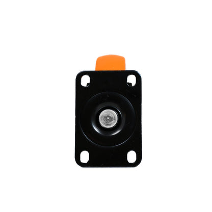RUEDA 4 BASE METAL GIRATORIA NARANJA NEGRA LH-3455