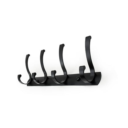 COLGADOR PERCHA 4 GANCHOS METALICO NEGRO LH-3412