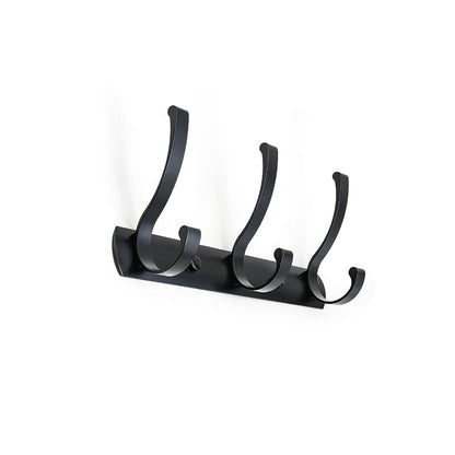 COLGADOR PERCHA 3 GANCHOS METALICO NEGRO LH-3411