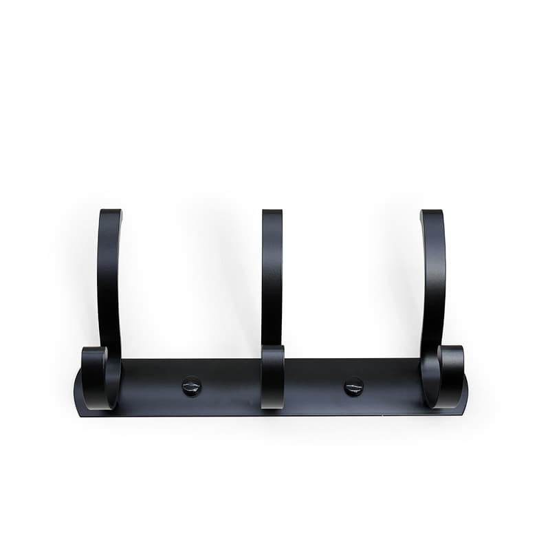 COLGADOR PERCHA 3 GANCHOS METALICO NEGRO LH-3411