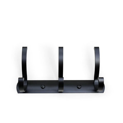 COLGADOR PERCHA 3 GANCHOS METALICO NEGRO LH-3411