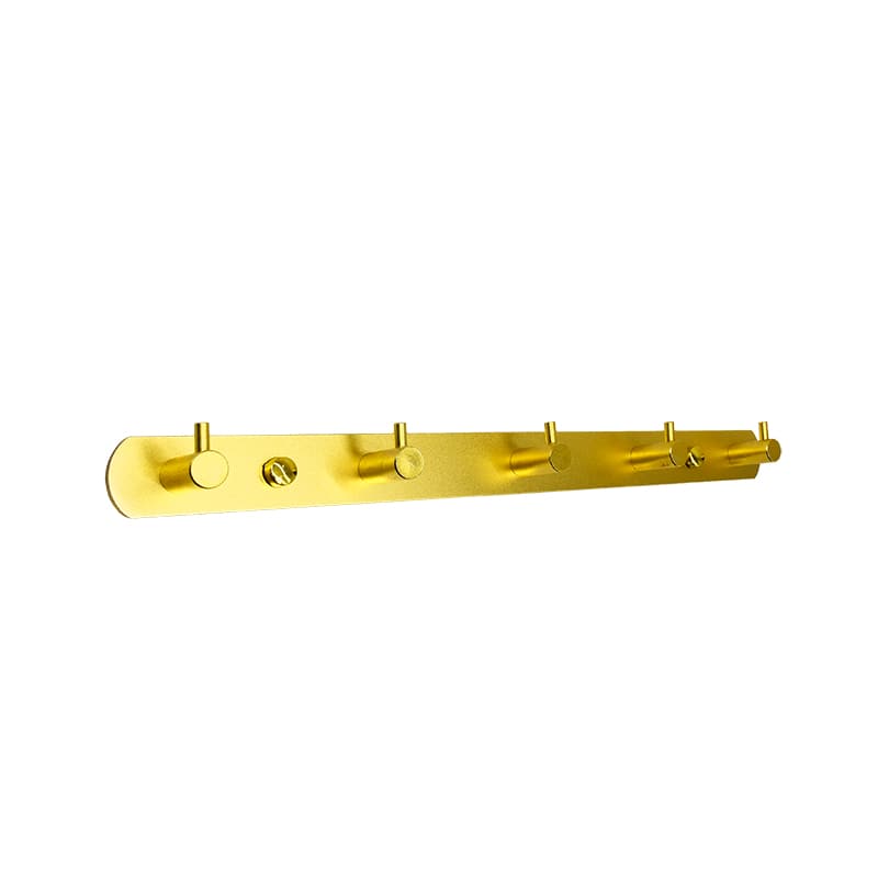 COLGADOR 5 GANCHOS METALICO DORADO LH-3402