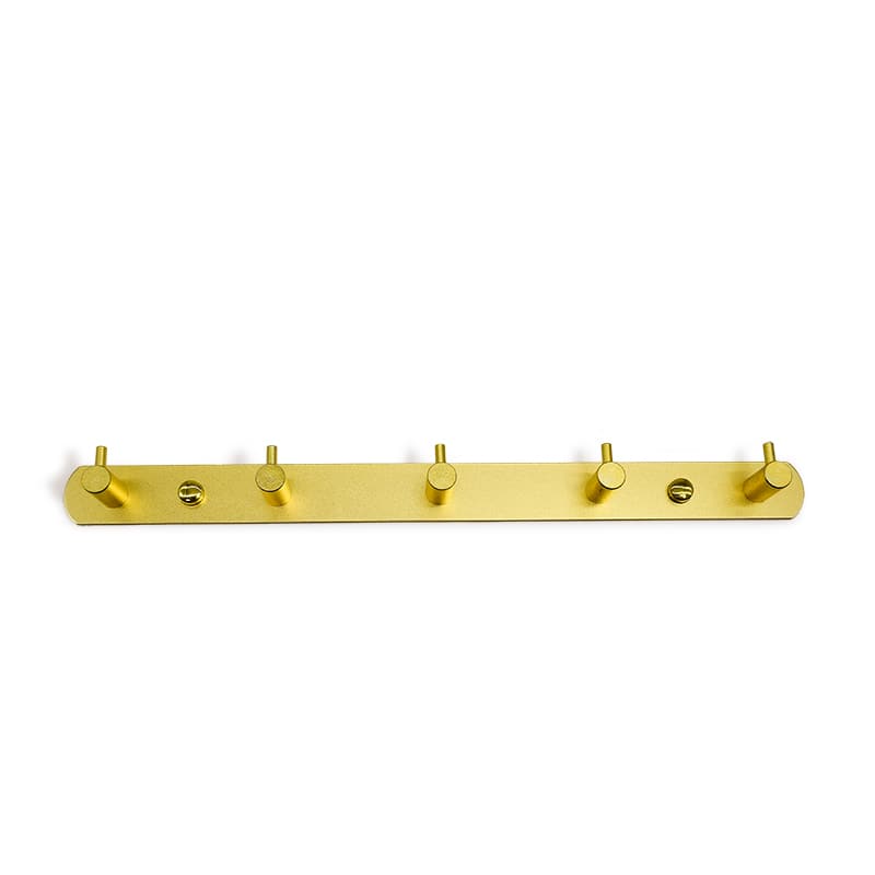 COLGADOR 5 GANCHOS METALICO DORADO LH-3402