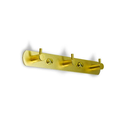 COLGADOR 3 GANCHOS METALICO DORADO LH-3400