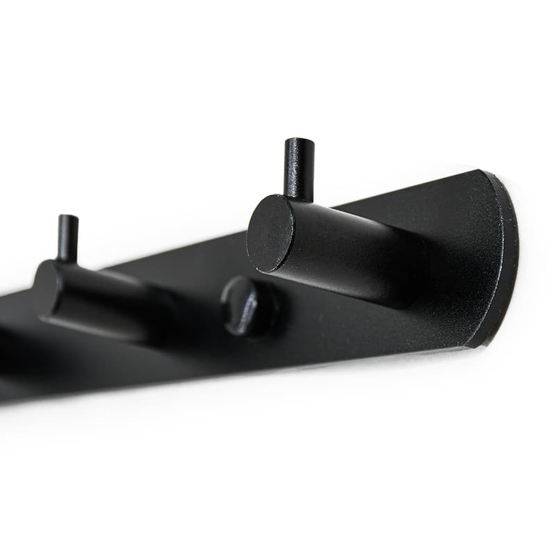 COLGADOR 4 GANCHOS METALICO NEGRO LH-3407