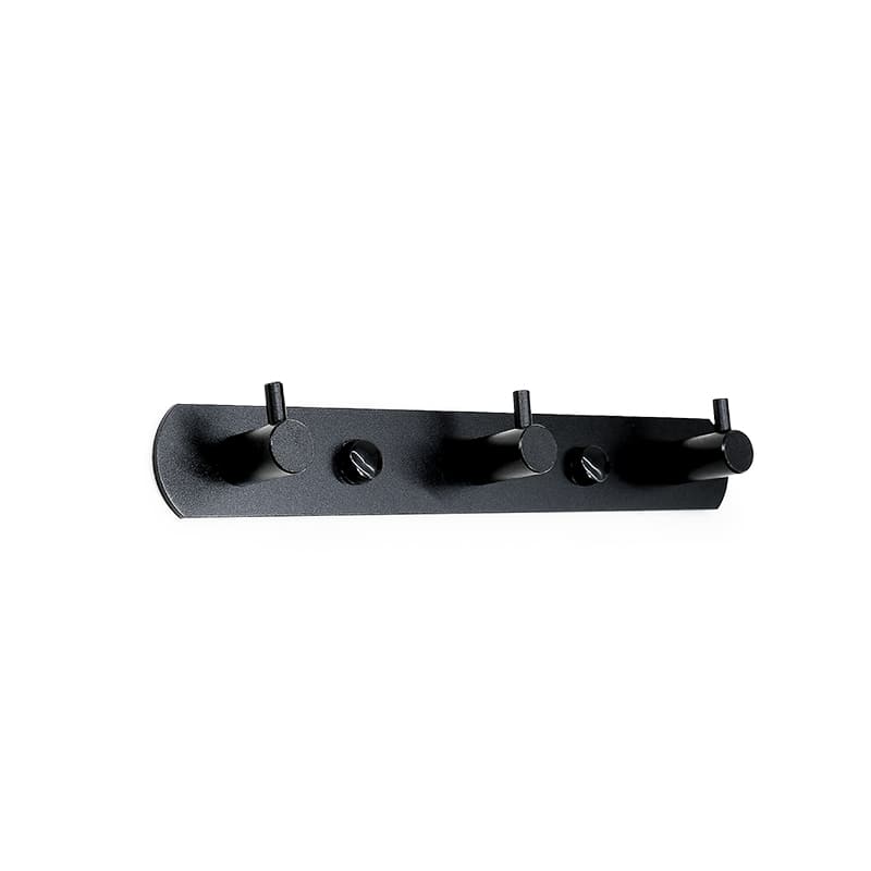 COLGADOR 3 GANCHOS METALICO NEGRO LH-3406