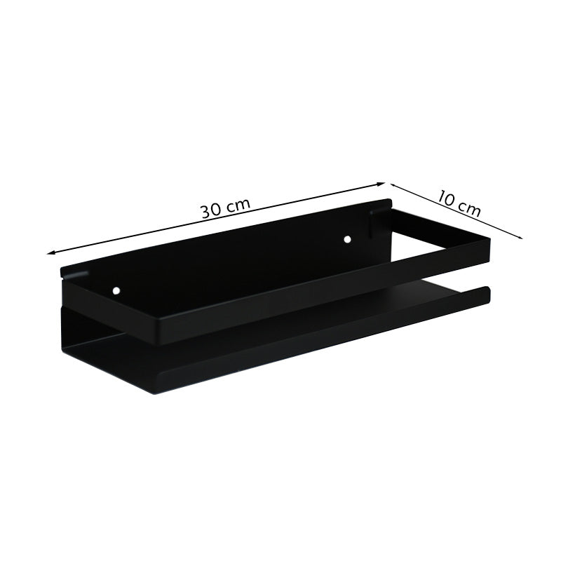 SOPORTE ESTANTE METALICO NEGRO 30X10CM  LH-3430