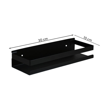 SOPORTE ESTANTE METALICO NEGRO 30X10CM  LH-3430