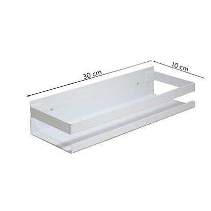 SOPORTE ESTANTE METALICO BLANCO 30X10CM  LH-3431