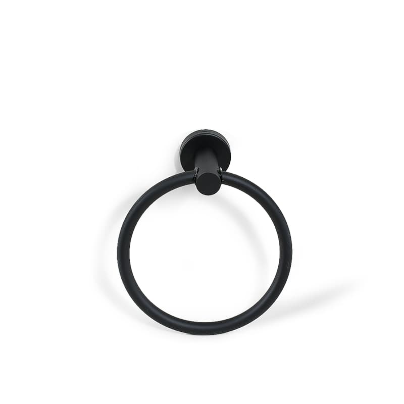 ARO TOALLERO 16CM METALICO NEGRO MATE LH-3437