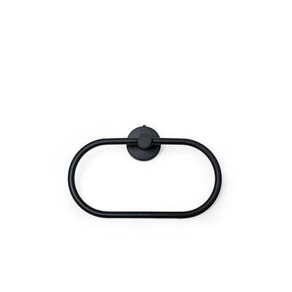 ARO OVAL TOALLERO 20CM METALICO NEGRO MATE LH-3436