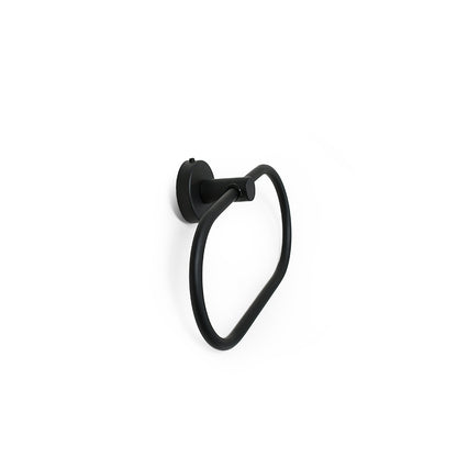 ARO OVAL TOALLERO 20CM METALICO NEGRO MATE LH-3436