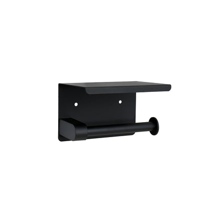 PORTA PAPEL HIGIENICO METALICO NEGRO MATE LH-3438