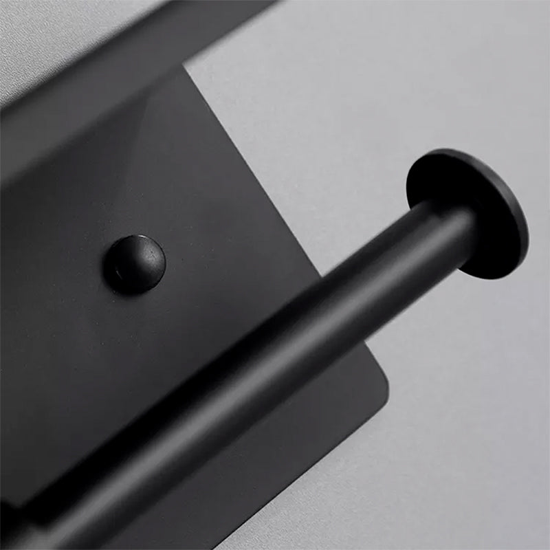PORTA PAPEL HIGIENICO METALICO NEGRO MATE LH-3438
