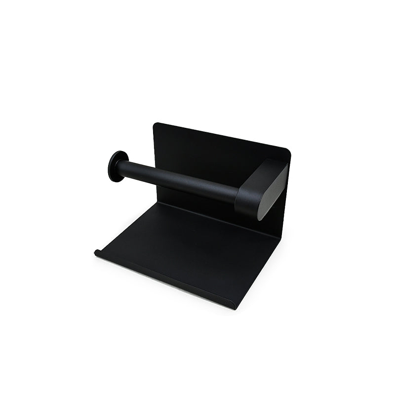 PORTA PAPEL HIGIENICO METALICO NEGRO MATE LH-3438