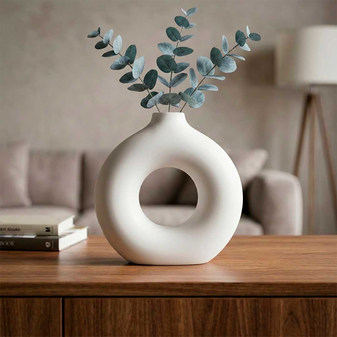 FLORERO CIRCULAR DECO 20CM COLOR SURTIDO LH-3713