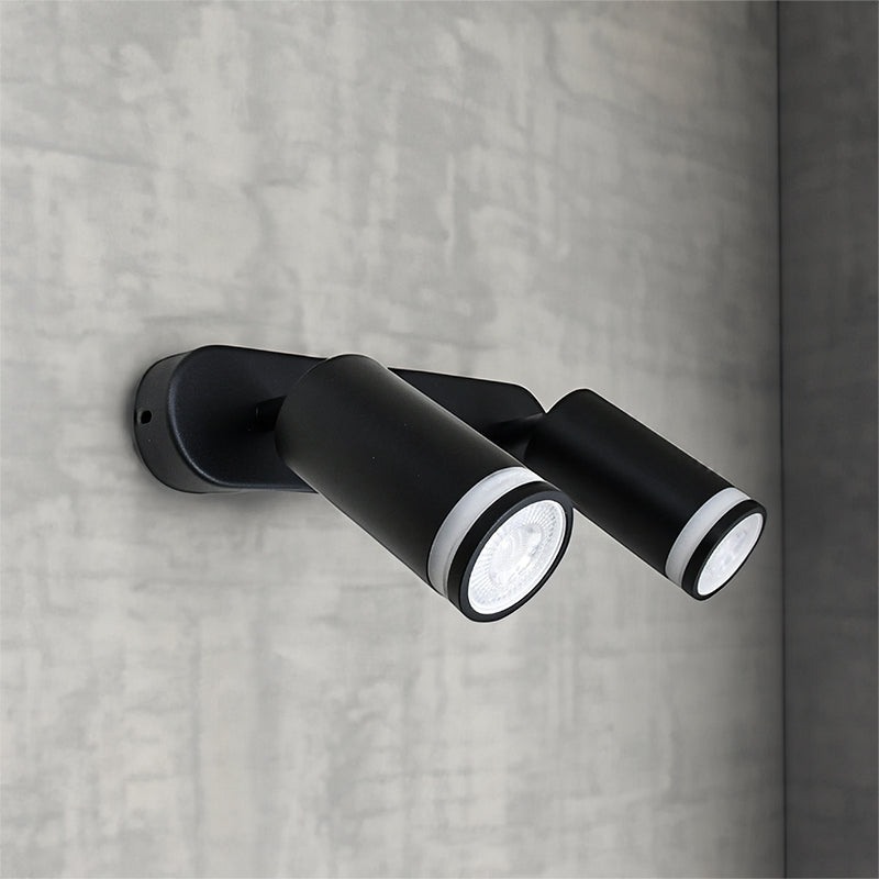 APLIQUE 2 LUCES NEGRO PARED-TECHO LH-3857